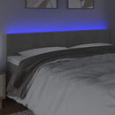 vidaXL világosszürke bársony LED-es fejtámla 200x5x78/88 cm