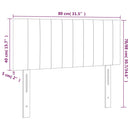 vidaXL világosszürke szövet LED-es fejtámla 80 x 5 x 78/88 cm
