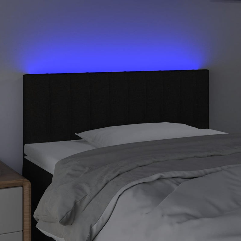 vidaXL fekete szövet LED-es fejtámla 80 x 5 x 78/88 cm