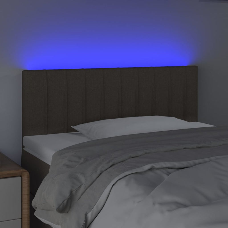 vidaXL tópszínű szövet LED-es fejtámla 80 x 5 x 78/88 cm
