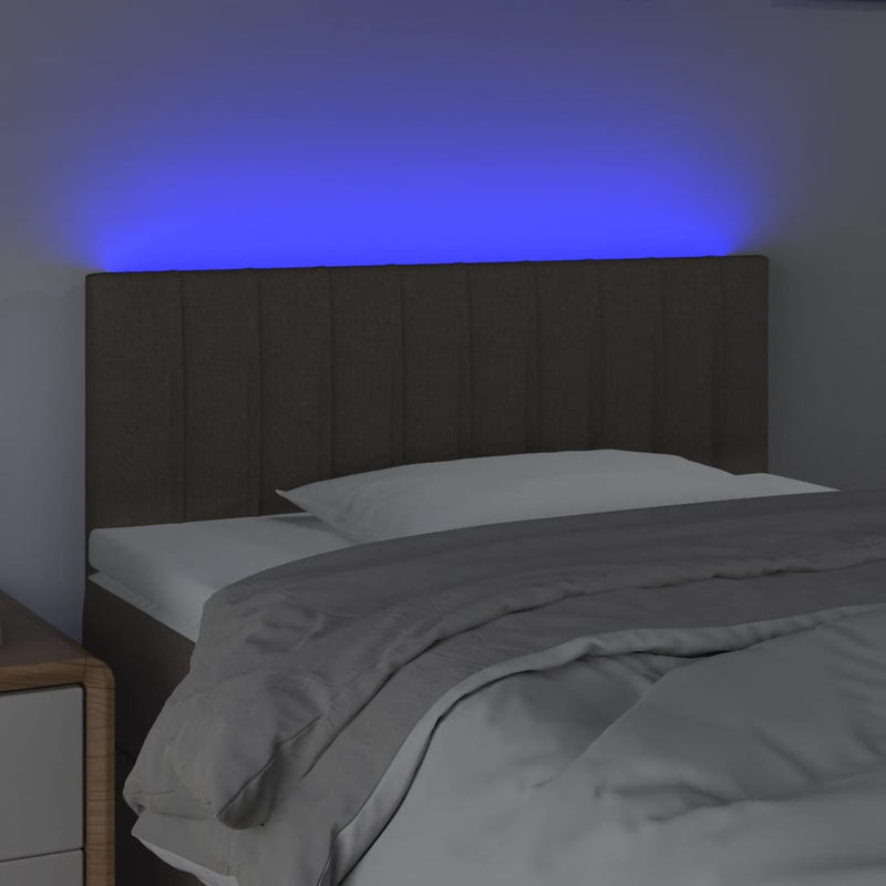 vidaXL tópszínű szövet LED-es fejtámla 90x5x78/88 cm