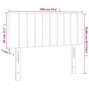 vidaXL tópszínű szövet LED-es fejtámla 100x5x78/88 cm