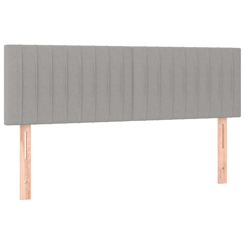 vidaXL világosszürke szövet LED-es fejtámla 144 x 5 x 78/88 cm