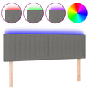 vidaXL sötétszürke szövet LED-es fejtámla 144x5x78/88 cm