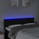 vidaXL fekete szövet LED-es fejtámla 144x5x78/88 cm