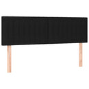 vidaXL fekete szövet LED-es fejtámla 144x5x78/88 cm