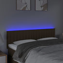 vidaXL sötétbarna szövet LED-es fejtámla 144x5x78/88 cm