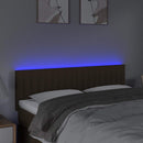 vidaXL sötétbarna szövet LED-es fejtámla 144x5x78/88 cm