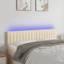 vidaXL krémszínű szövet LED-es fejtámla 144x5x78/88 cm