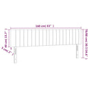 vidaXL fekete szövet LED-es fejtámla 160x5x78/88 cm