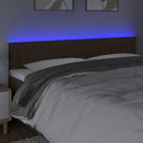 vidaXL sötétbarna szövet LED-es fejtámla 160x5x78/88 cm