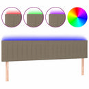 vidaXL tópszínű szövet LED-es fejtámla 160x5x78/88 cm
