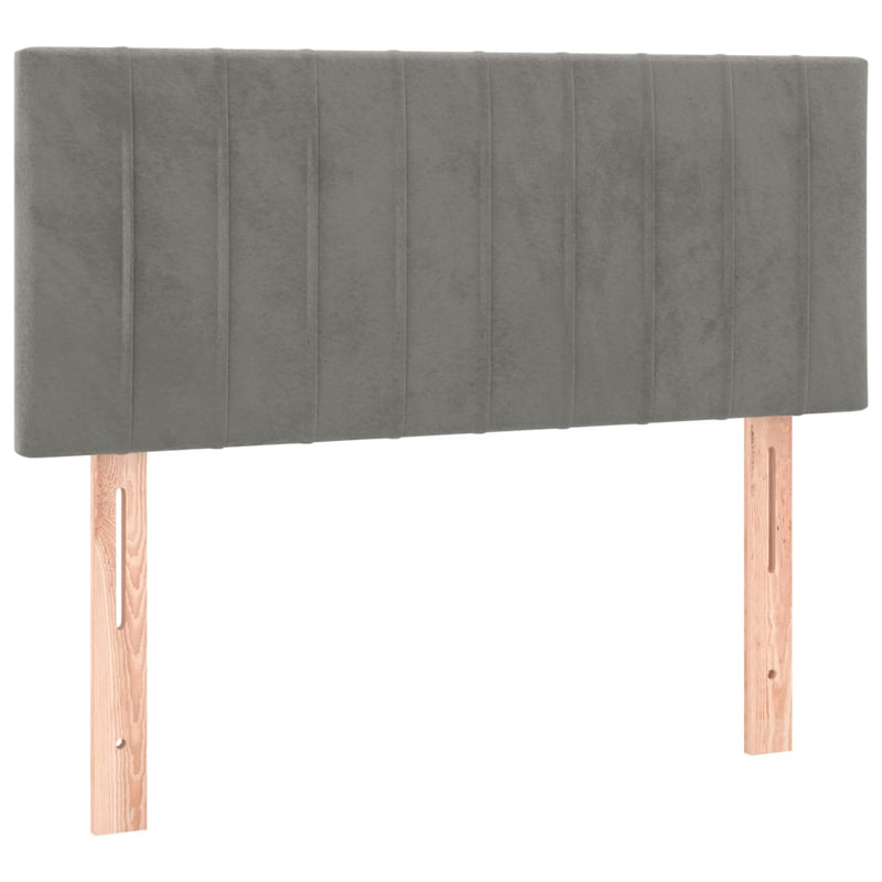 vidaXL világosszürke bársony LED-es fejtámla 80 x 5 x 78/88 cm
