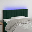 vidaXL sötétzöld bársony LED-es fejtámla 80 x 5 x 78/88 cm