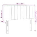 vidaXL sötétkék bársony LED-es fejtámla 80 x 5 x 78/88 cm