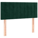 vidaXL sötétzöld bársony LED-es fejtámla 100x5x78/88 cm