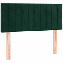 vidaXL sötétzöld bársony LED-es fejtámla 100x5x78/88 cm