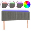 vidaXL világosszürke bársony LED-es fejtámla 144x5x78/88 cm