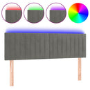 vidaXL világosszürke bársony LED-es fejtámla 144x5x78/88 cm