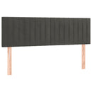 vidaXL sötétszürke bársony LED-es fejtámla 144x5x78/88 cm