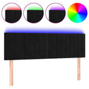 vidaXL fekete bársony LED-es fejtámla 144x5x78/88 cm