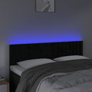 vidaXL fekete bársony LED-es fejtámla 144x5x78/88 cm