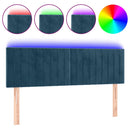 vidaXL sötétkék bársony LED-es fejtámla 144x5x78/88 cm