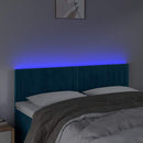 vidaXL sötétkék bársony LED-es fejtámla 144x5x78/88 cm