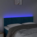 vidaXL sötétkék bársony LED-es fejtámla 144x5x78/88 cm
