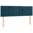 vidaXL sötétkék bársony LED-es fejtámla 144x5x78/88 cm