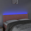 vidaXL rózsaszín bársony LED-es fejtámla 144x5x78/88 cm