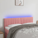 vidaXL rózsaszín bársony LED-es fejtámla 144x5x78/88 cm