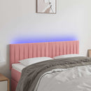 vidaXL rózsaszín bársony LED-es fejtámla 144x5x78/88 cm