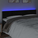 vidaXL fekete bársony LED-es fejtámla 160x5x78/88 cm