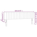 vidaXL sötétkék bársony LED-es fejtámla 160x5x78/88 cm