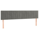 vidaXL világosszürke bársony LED-es fejtámla 180x5x78/88 cm