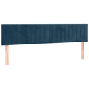 vidaXL sötétkék bársony LED-es fejtámla 180x5x78/88 cm
