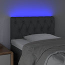 vidaXL világosszürke szövet LED-es fejtámla 80 x 7 x 78/88 cm