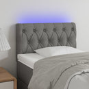 vidaXL sötétszürke szövet LED-es fejtámla 80 x 7 x 78/88 cm