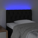 vidaXL fekete szövet LED-es fejtámla 80 x 7 x 78/88 cm
