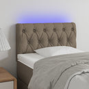vidaXL tópszínű szövet LED-es fejtámla 80 x 7 x 78/88 cm
