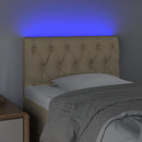 vidaXL krémszínű szövet LED-es fejtámla 80 x 7 x 78/88 cm