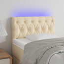 vidaXL krémszínű szövet LED-es fejtámla 80 x 7 x 78/88 cm