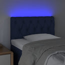 vidaXL kék szövet LED-es fejtámla 80 x 7 x 78/88 cm
