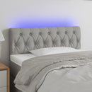 vidaXL világosszürke szövet LED-es fejtámla 90 x 7 x 78/88 cm