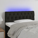 vidaXL fekete szövet LED-es fejtámla 90 x 7 x 78/88 cm