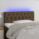 vidaXL sötétbarna szövet LED-es fejtámla 90 x 7 x 78/88 cm