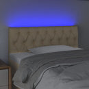 vidaXL krémszínű szövet LED-es fejtámla 90 x 7 x 78/88 cm