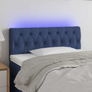 vidaXL kék szövet LED-es fejtámla 90 x 7 x 78/88 cm
