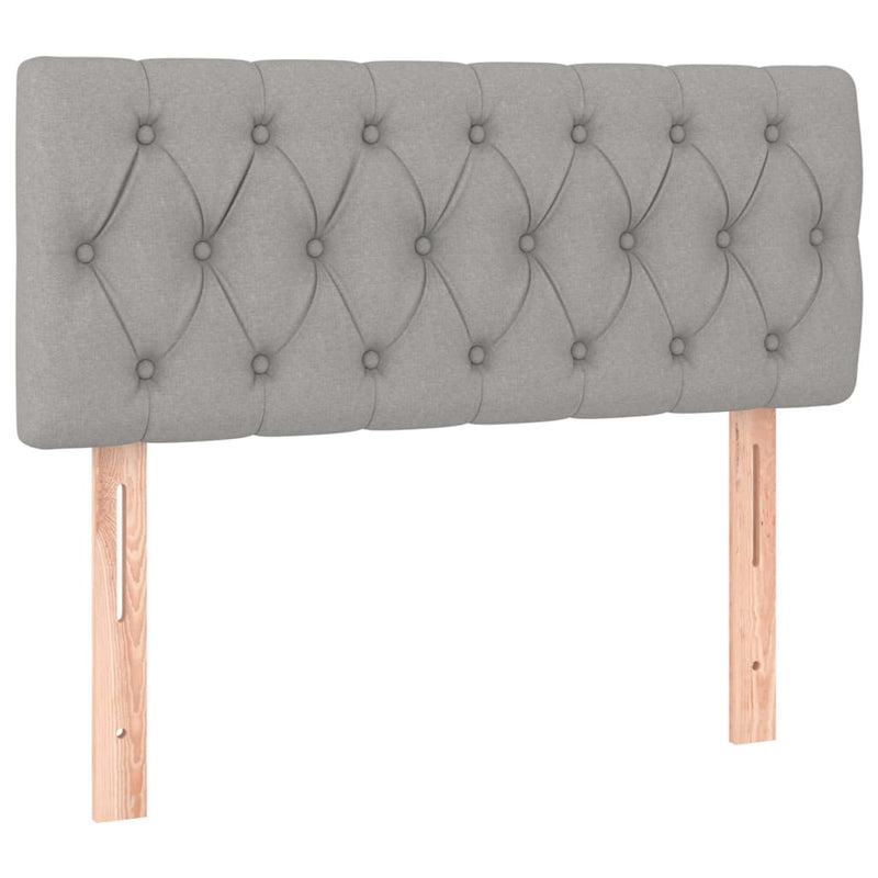 vidaXL világosszürke szövet LED-es fejtámla 100 x 7 x 78/88 cm